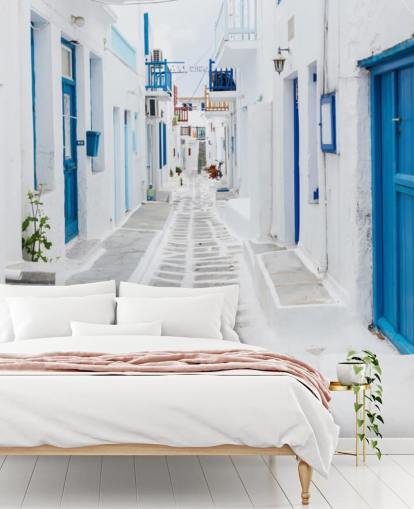 Mykonos Street View, Griekenland Mykonos Greece Wallpaper 