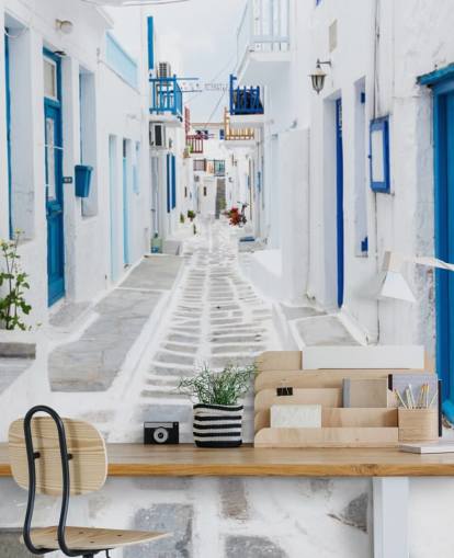 Mykonos Street View, Grèce Mykonos Greece Wallpaper 