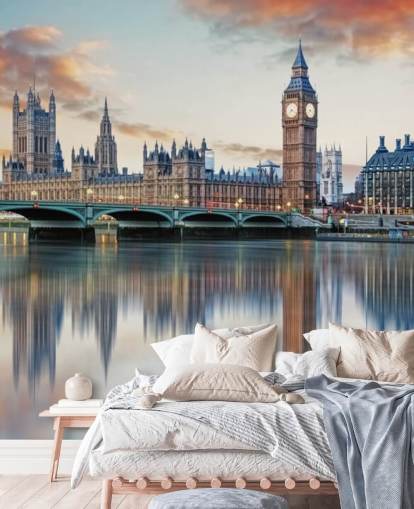 tilpassbar London skyline tapetmaleri kalt London for soverom og stuer