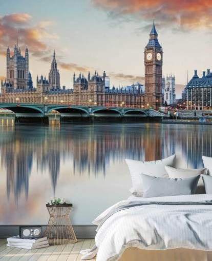 mural personalizable del horizonte de Londres llamado Londres para dormitorios y salas de estar mural personalizable del horizonte de Londres llamado Londres para dormitorios y salas de estar