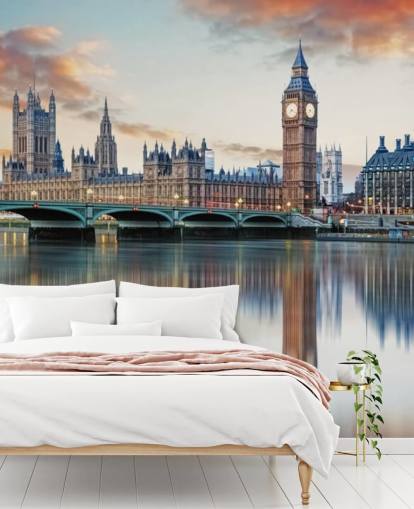 customizable London skyline wallpaper mural called London for bedrooms and living rooms