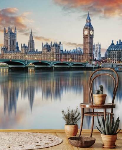 mural personalizable del horizonte de Londres llamado Londres para dormitorios y salas de estar