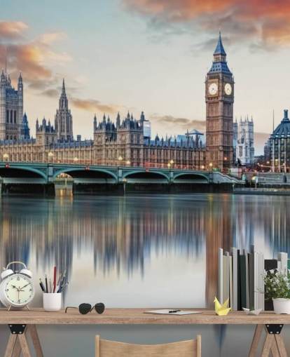 mural personalizable del horizonte de Londres llamado Londres para dormitorios y salas de estar