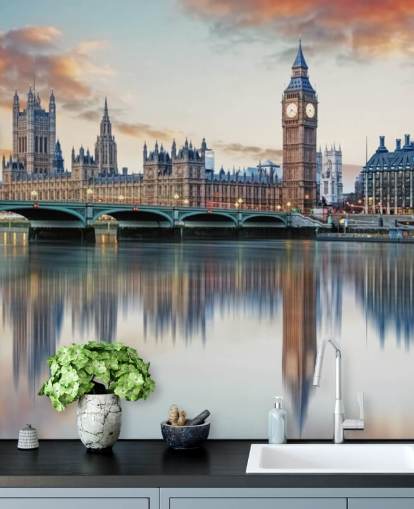 customizable London skyline wallpaper mural called London for bedrooms and living rooms