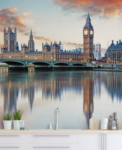 tilpasselig London skyline tapetmaleri kaldet London til soveværelser og stuer