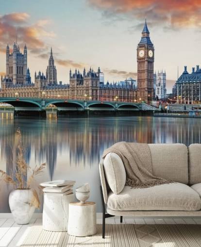 mural de papel de parede personalizável do horizonte de Londres chamado London para quartos e salas de estar mural de papel de parede personalizável do horizonte de Londres chamado London para quartos e salas de estar