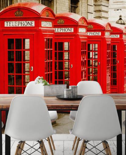 fond d'écran des cabines téléphoniques rouges