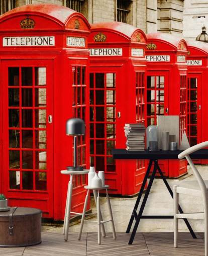 Rote Telefonzellen Tapete Rote Telefonzellen Tapete