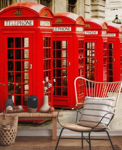 Red Telephone Boxes wallpaper