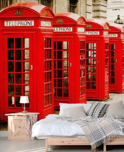 fond d'écran des cabines téléphoniques rouges