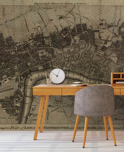 Papel tapiz archivado del mapa de Londres