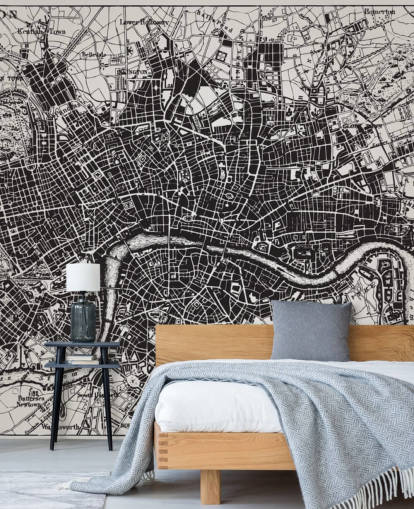 Historical Map of London Wall Mural