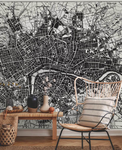 Mural de pared Mapa histórico de Londres