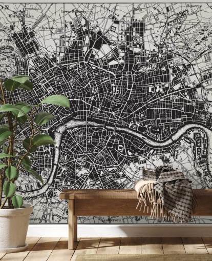 Mural de pared Mapa histórico de Londres
