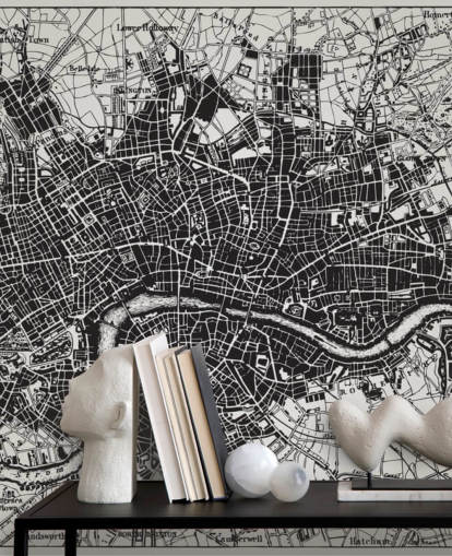 Mural de pared Mapa histórico de Londres