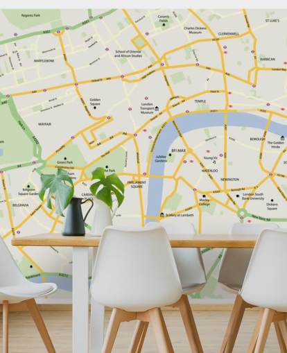 Papel de Parede London Map Road