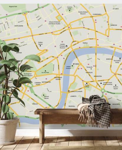 London Map Road Wallpaper