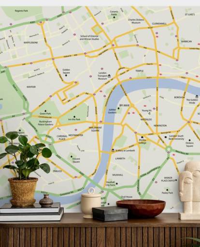 London Map Road Wallpaper
