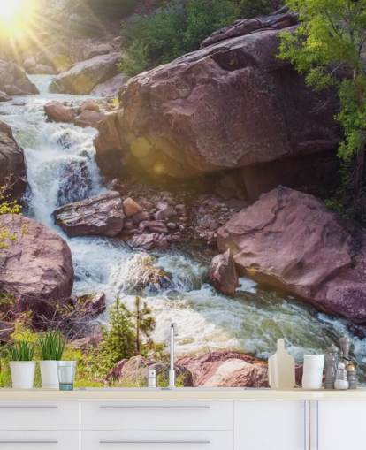 Rocky Mountain River behang Rocky Mountain River behang