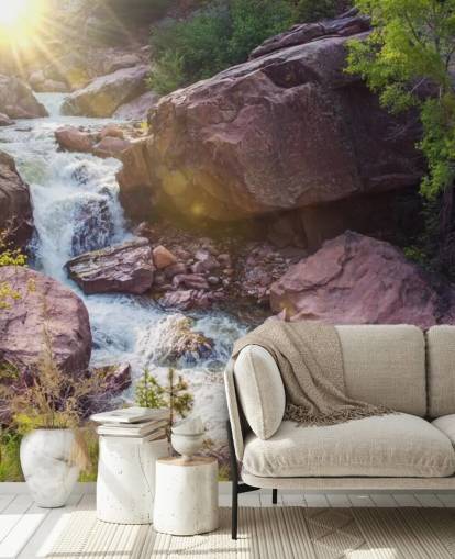 Papier peint Rocky Mountain River Papier peint Rocky Mountain River