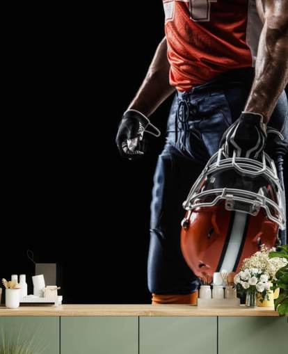dunkles NFL-Tapeten-Wandbild namens American Football Sportsman für Jugendzimmer und Sportvereine dunkles NFL-Tapeten-Wandbild namens American Football Sportsman für Jugendzimmer und Sportvereine