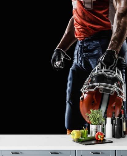 dark NFL wallpaper mural called American Football Sportsman for teen's bedrooms and sports clubs dark NFL wallpaper mural called American Football Sportsman for teen's bedrooms and sports clubs