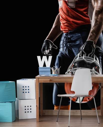 dunkles NFL-Tapeten-Wandbild namens American Football Sportsman für Jugendzimmer und Sportvereine dunkles NFL-Tapeten-Wandbild namens American Football Sportsman für Jugendzimmer und Sportvereine