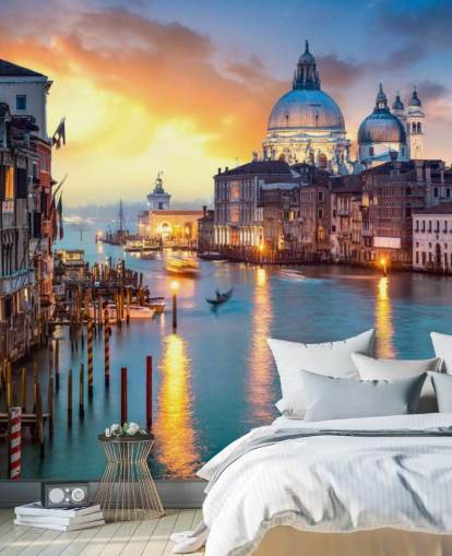 golden sunset in venice wallpaper