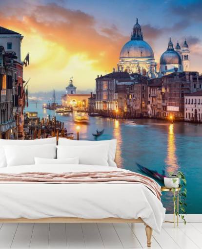 golden sunset in venice wallpaper