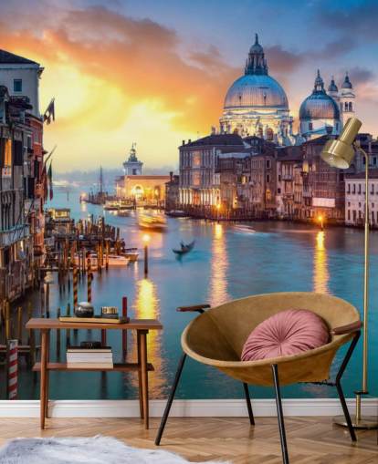 golden sunset in venice wallpaper