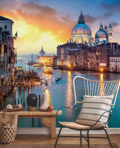 golden sunset in venice wallpaper