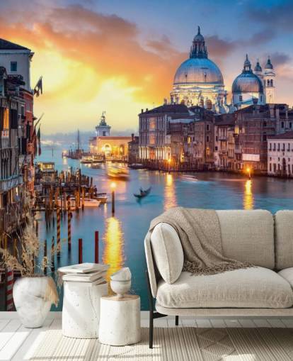 gylden solnedgang i Venezia tapet gylden solnedgang i Venezia tapet