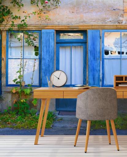 fondo de pantalla old blue doors