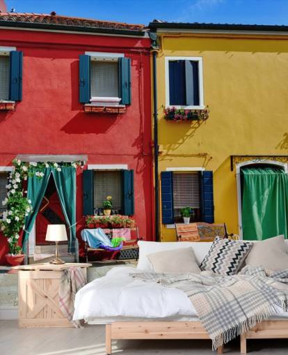 Casas coloridas da ilha de Burano Colourful Burano Island Houses Wallpaper Casas coloridas da ilha de Burano Colourful Burano Island Houses Wallpaper