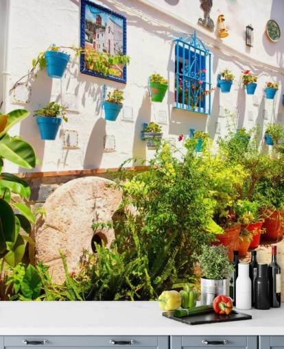 Casa de aldeia branca, Andalucia, Espanha White Village House Wallpaper 