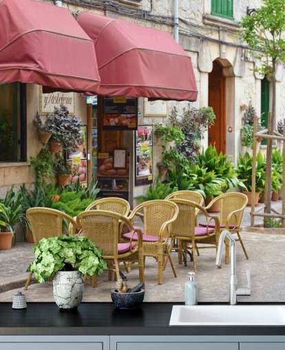 Italiaans huis front behang