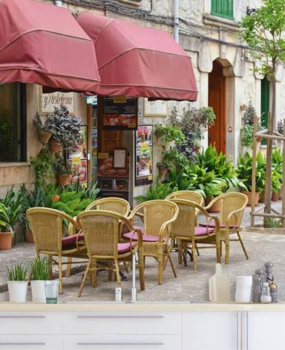 Italiaans huis front behang Italiaans huis front behang