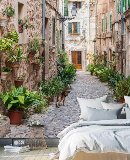 Valldemossa Street, Maiorca Valldemossa Street Mallorca Wallpaper 