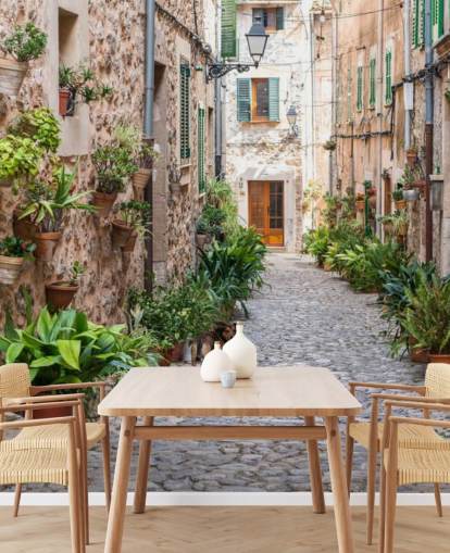 Rue Valldemossa, Majorque Valldemossa Street Mallorca Wallpaper Rue Valldemossa, Majorque Valldemossa Street Mallorca Wallpaper