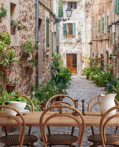 Valldemossa Street, Mallorca Valldemossa Street Mallorca Wallpaper 