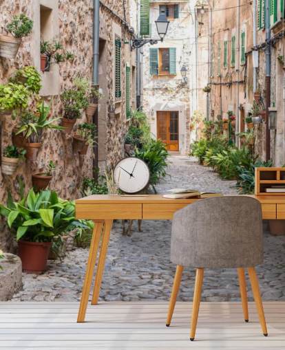Valldemossa Street, Mallorca Valldemossa Street Mallorca Wallpaper 