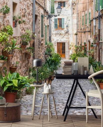 Rue Valldemossa, Majorque Valldemossa Street Mallorca Wallpaper 