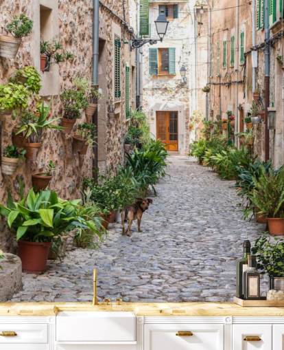 Valldemossa Street, Mallorca Valldemossa Street Mallorca Wallpaper 