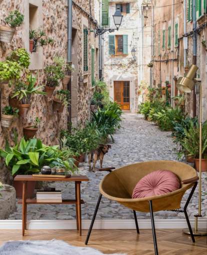 Rua Valldemossa, Maiorca Valldemossa Street Mallorca Wallpaper 