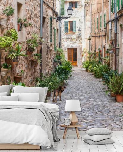 Calle Valldemossa, Mallorca Valldemossa Street Mallorca Wallpaper 