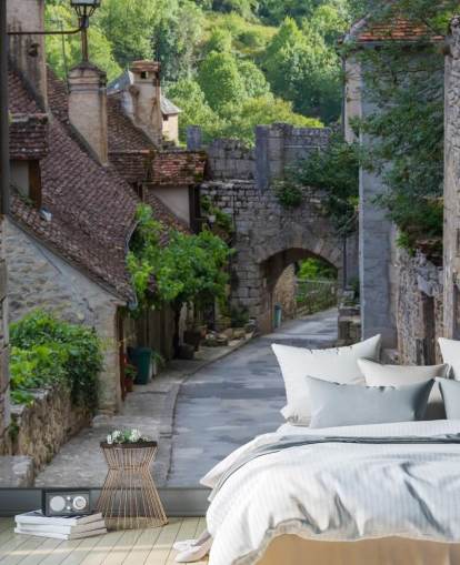 Historic Rocamadour Street, Frankrig Historic Rocamadour Street France Wallpaper 