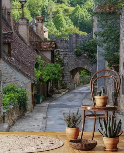 Historic Rocamadour Street, France Historic Rocamadour Street France Wallpaper 