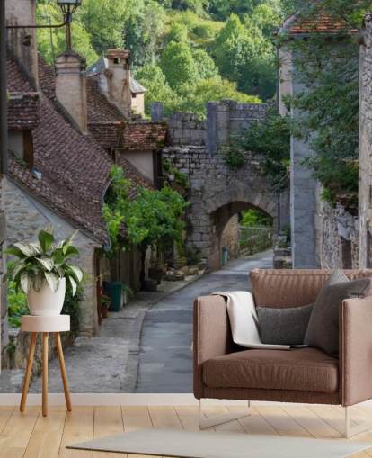 Historic Rocamadour Street, Frankrig Historic Rocamadour Street France Wallpaper 
