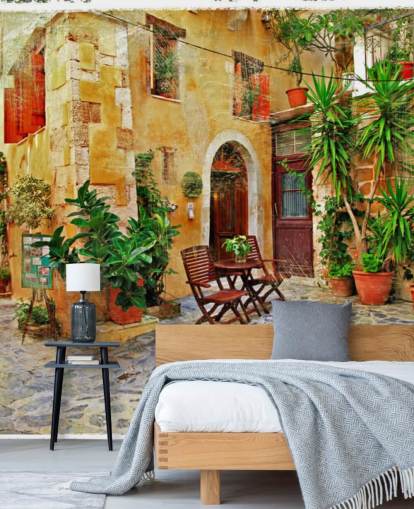 Chania, Kreta- gamle charmerende gader Chania Crete Wallpaper 