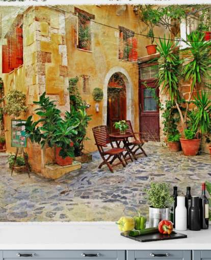 Chania,Crete- old charming streets Chania Crete Wallpaper 